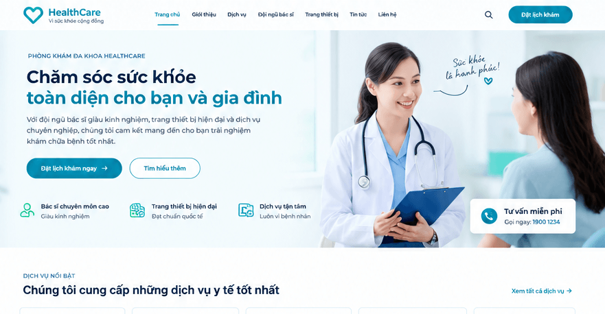 Mẫu website Y tế 01